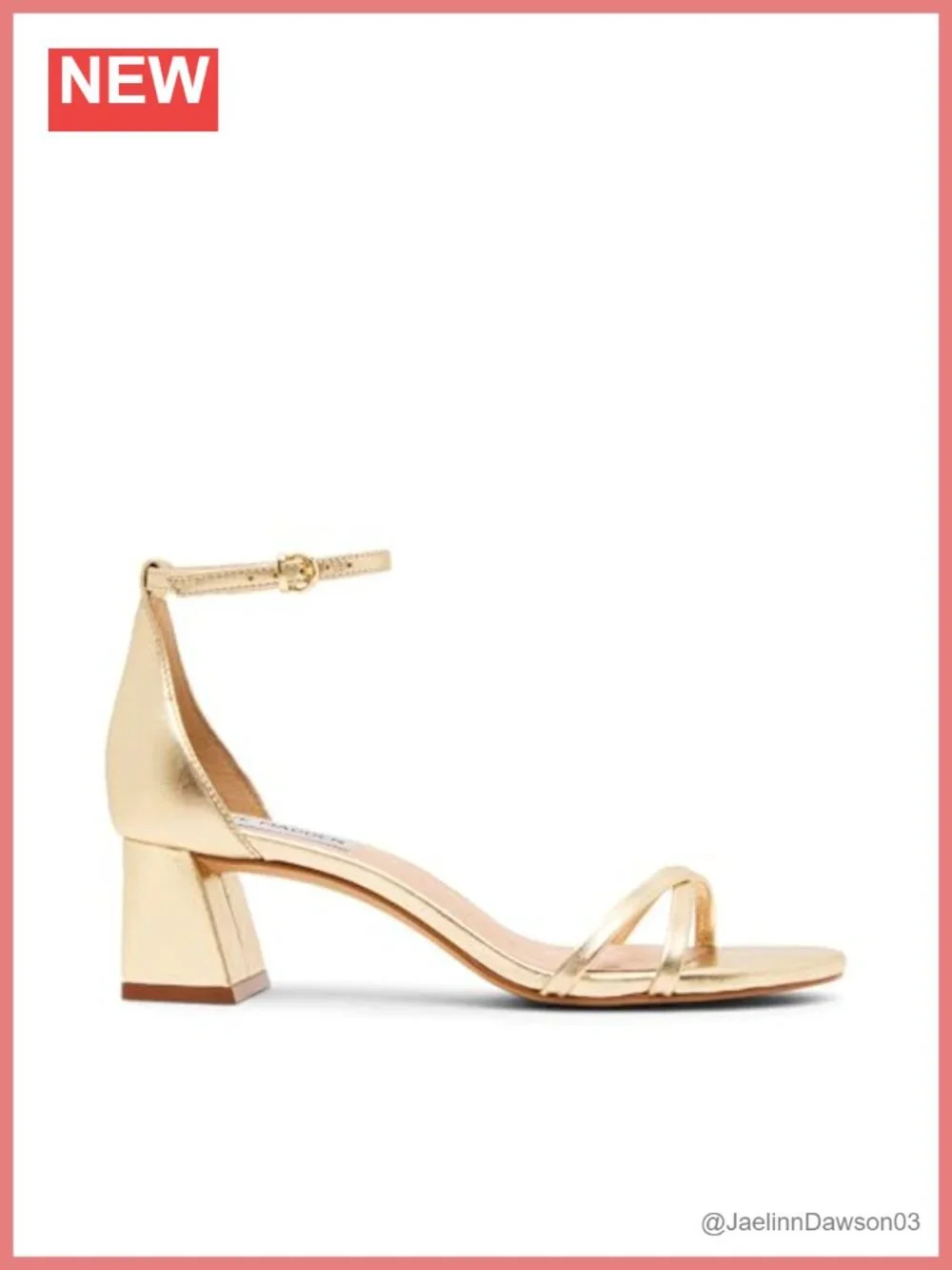 Women's Rae Heeled Sandals Block Heel Ankle Strap Leather